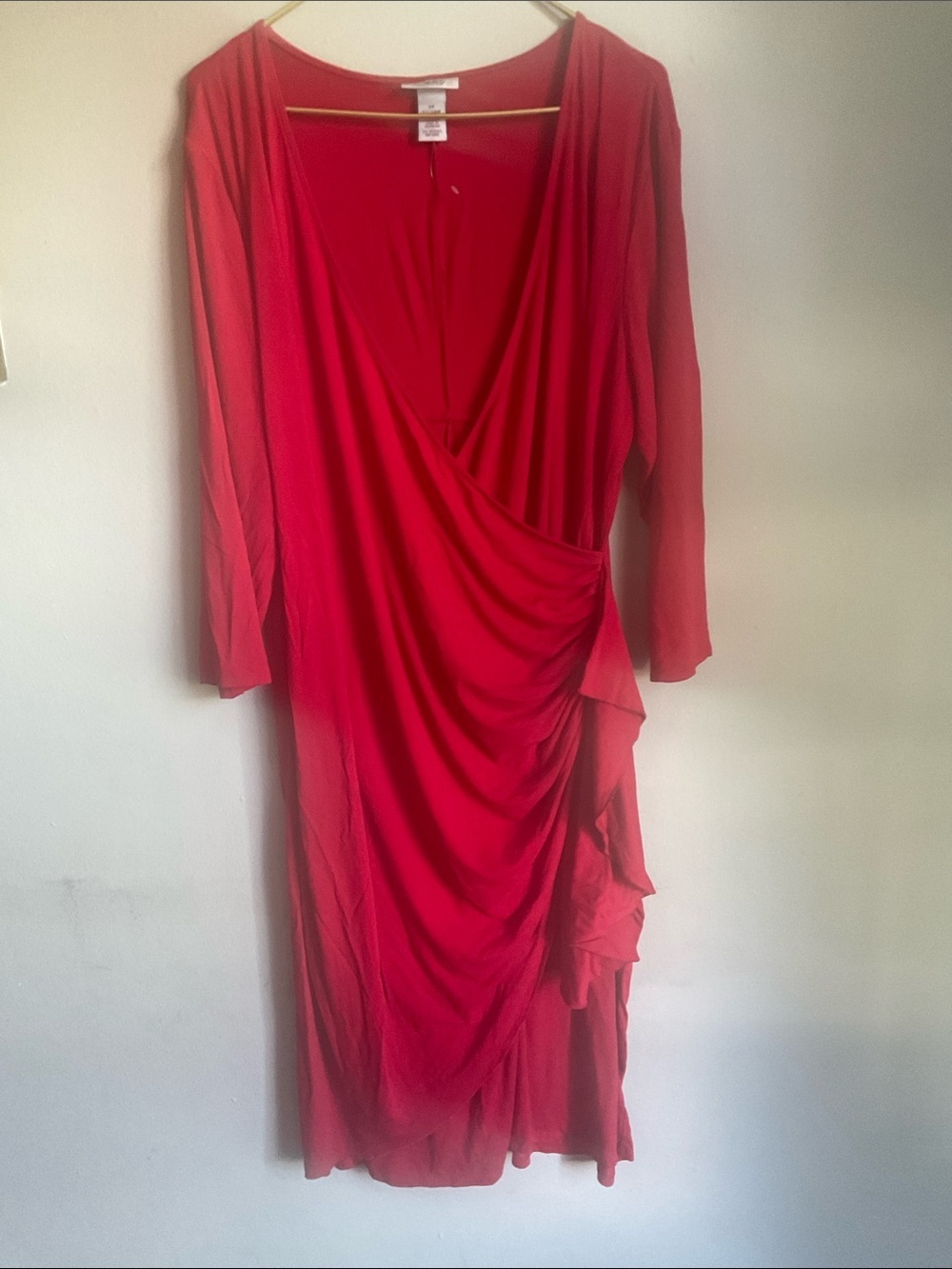 Fashion Nova Red Draped Long Sleeve Dress - Picture 10 of 10